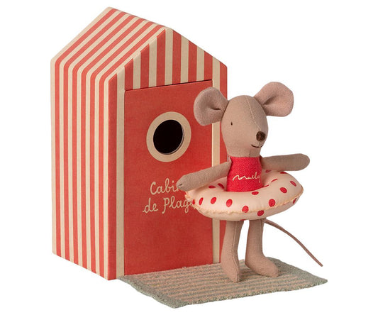 Maileg - Beach Mouse Little Sister in Cabin