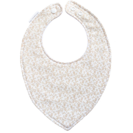 Beige Floral Bib | Little Bambino Bear