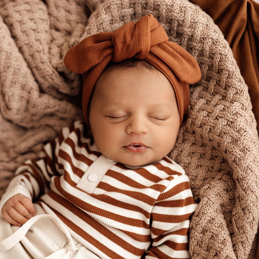 Snuggle Hunny Kids - Biscuit Ribbed Topknot