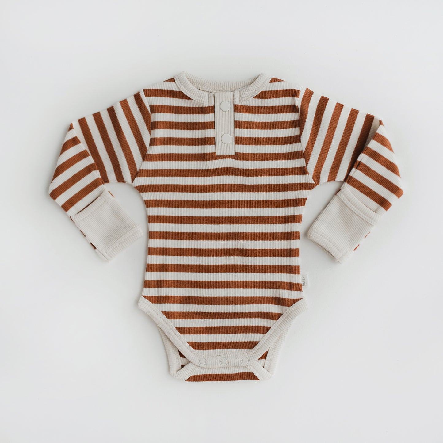 Snuggle Hunny Kids Biscuit Stripe Long Sleeve Bodysuit