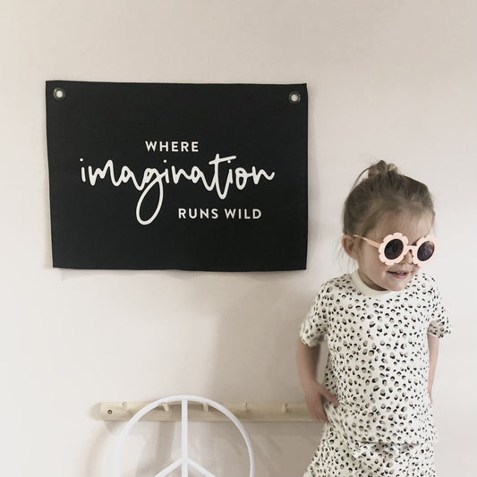 Imagination Wall Banner - Black