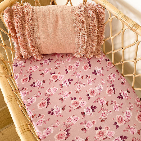 Snuggle Hunny Kids - Bassinet Sheet / Change Pad Cover - Blossom