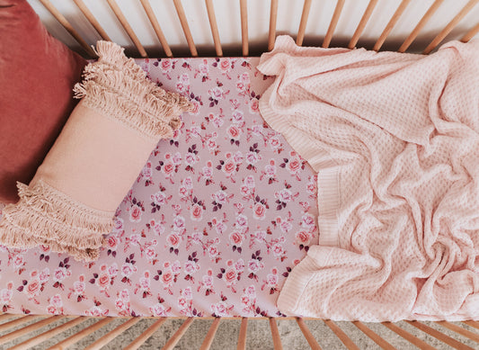 Snuggle Hunny Kids - Fitted Cot Sheet - Blossom