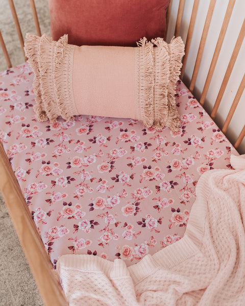 Snuggle Hunny Kids - Fitted Cot Sheet - Blossom