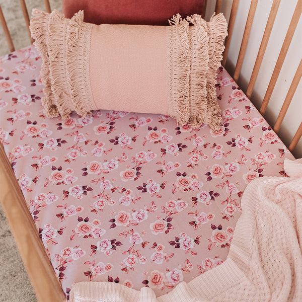 Snuggle Hunny Kids - Fitted Cot Sheet - Blossom