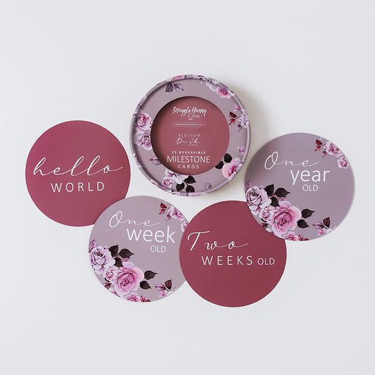 Snuggle Hunny Kids - Blossom and Dusk Milestone Cards