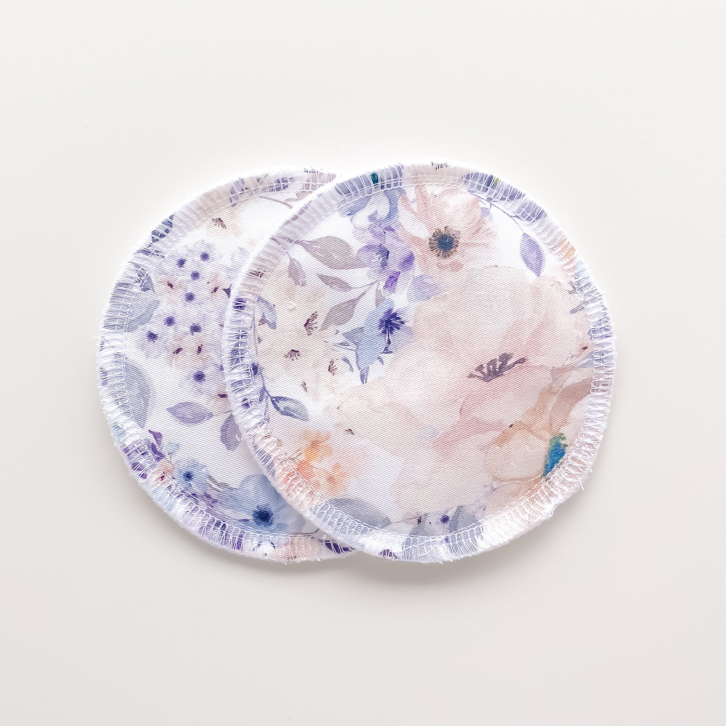 Blue and Peach Floral Nursing Pads