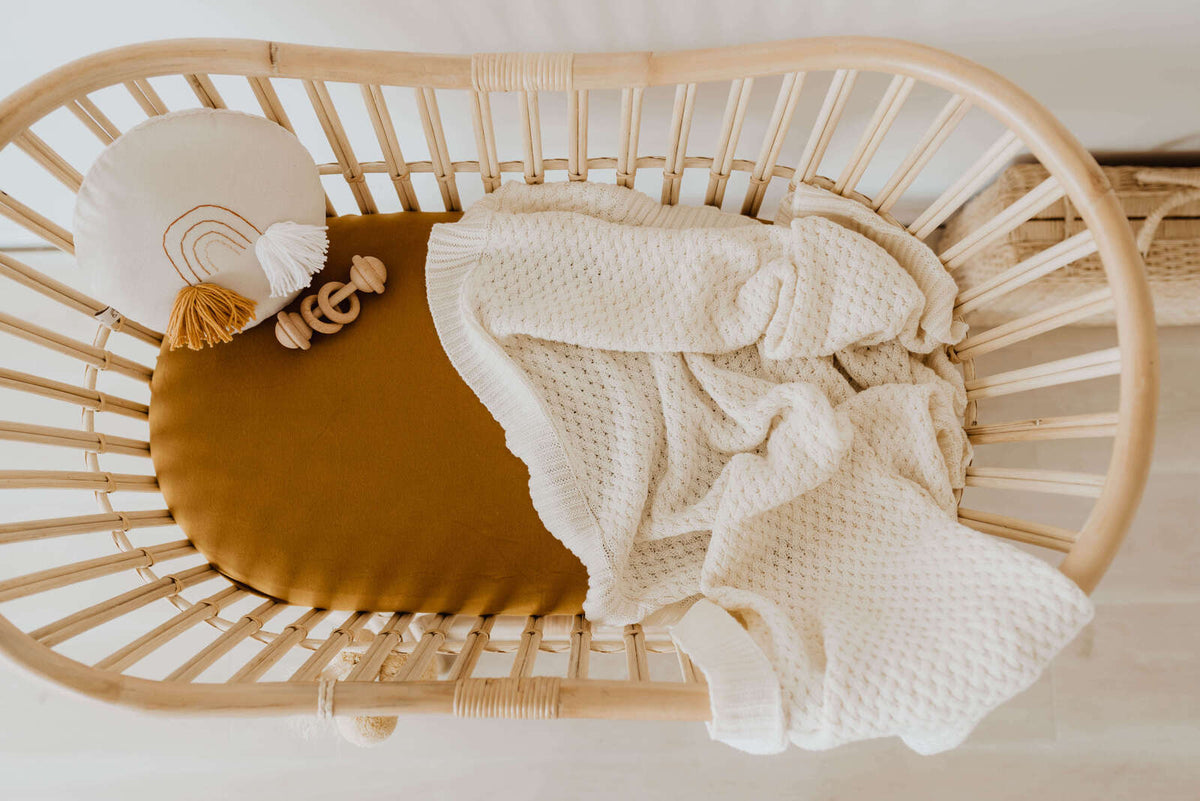 Snuggle Hunny Kids - Bassinet Sheet / Change Pad Cover - Bronze