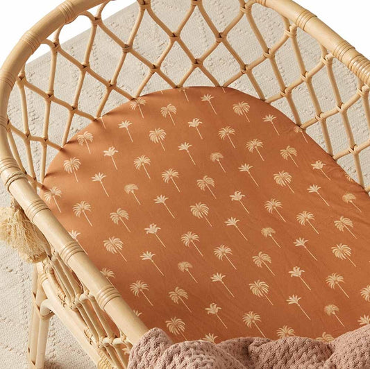 Snuggle Hunny Kids - Bronze Palm Bassinet Sheet / Change Pad Cover