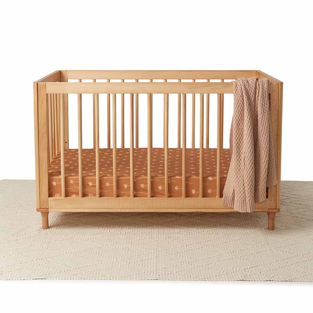 Snuggle Hunny Kids - Bronze Palm Fitted Cot Sheet