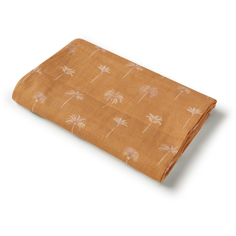 Snuggle Hunny Kids - Bronze Palm Organic Muslin Wrap