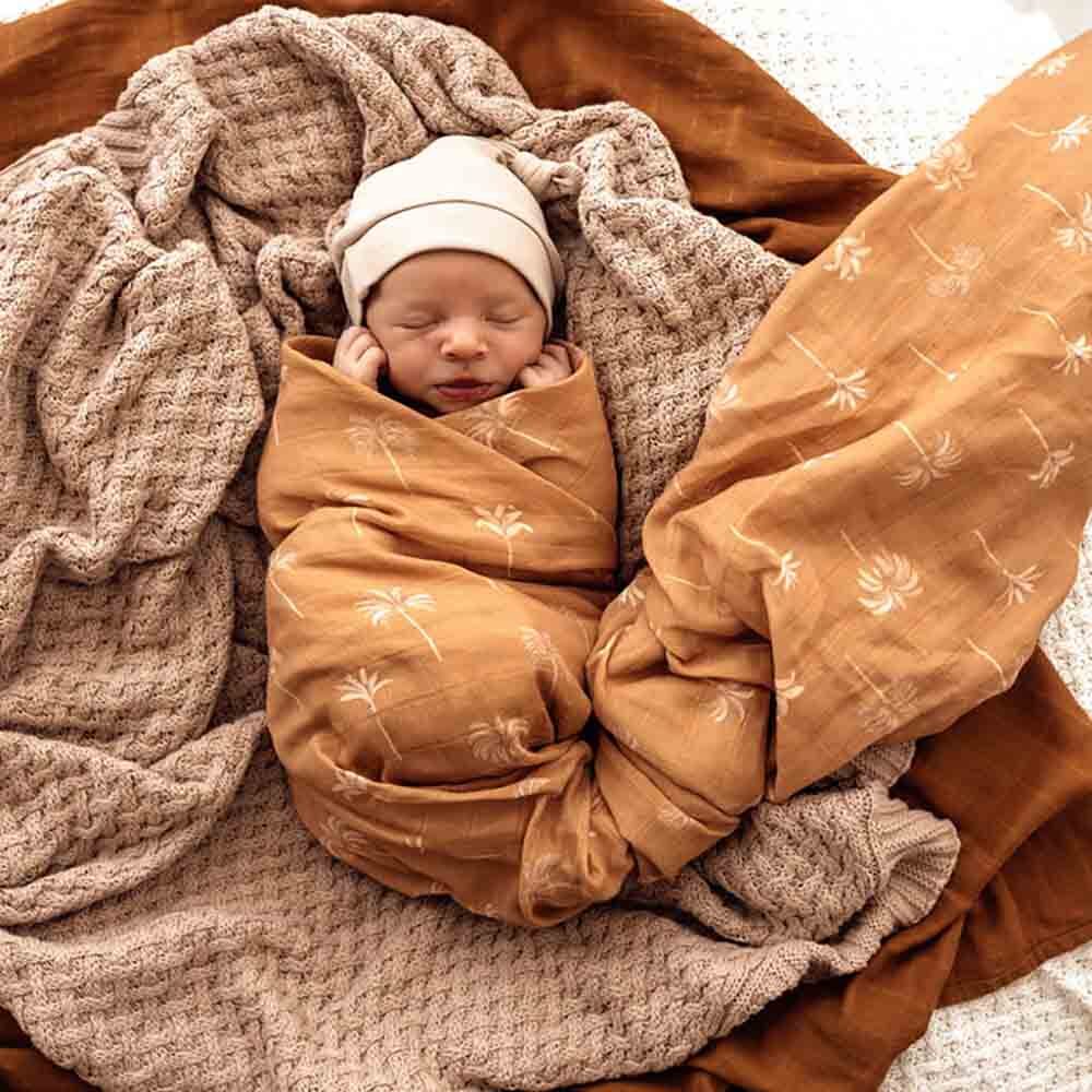 Snuggle Hunny Kids - Bronze Palm Organic Muslin Wrap