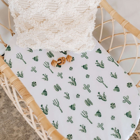 Bassinet Sheet / Change Pad Cover - Cactus