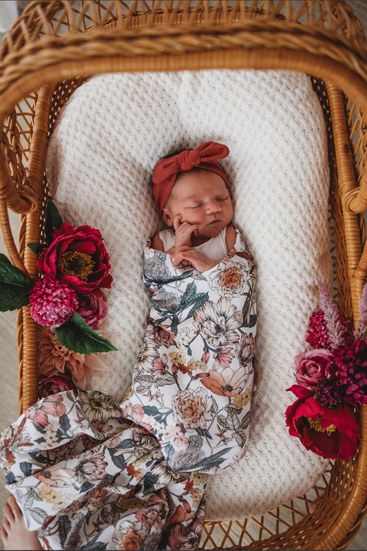 Deep Rust Topknot Headband | Snuggle Hunny Kids