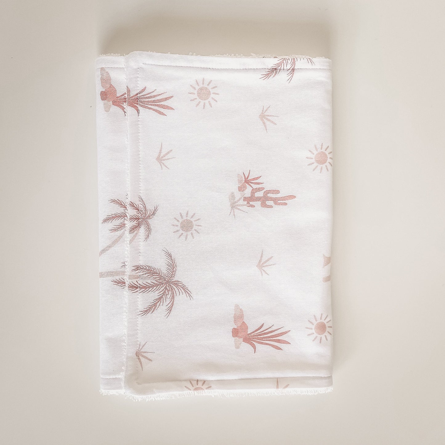 Little Bambino Bear - Handmade Baby Burp Cloth - Desert Palm