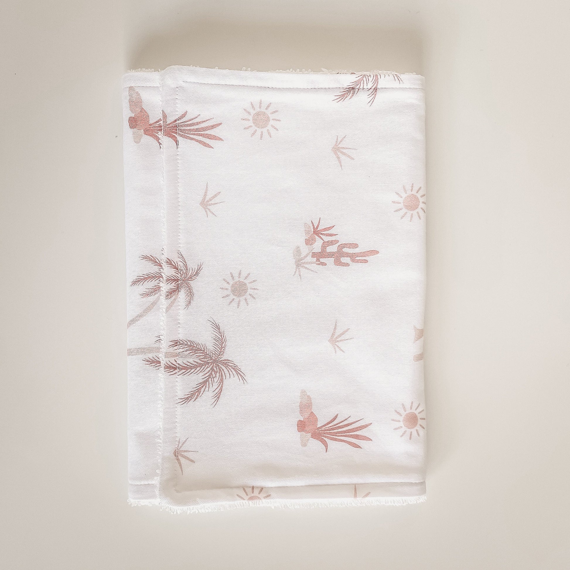 Little Bambino Bear - Handmade Baby Burp Cloth - Desert Palm
