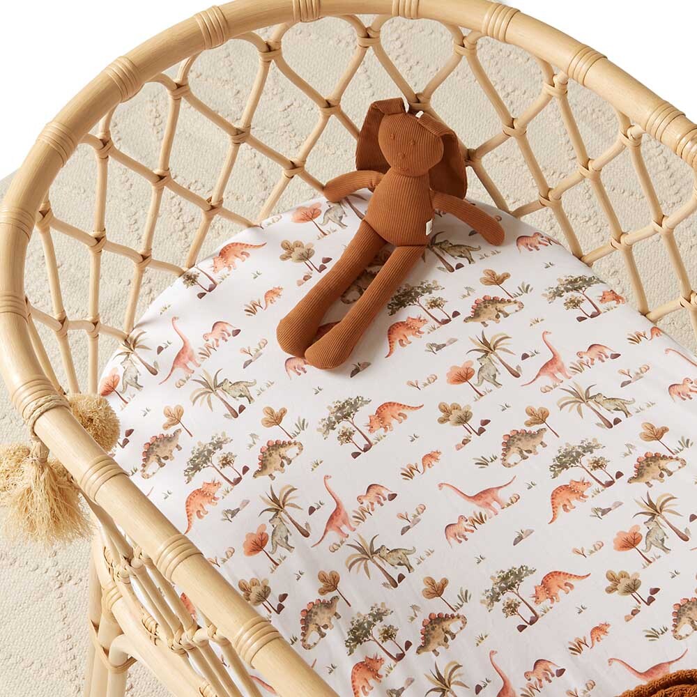 Snuggle Hunny Kids - Dino Bassinet Sheet / Change Pad Cover