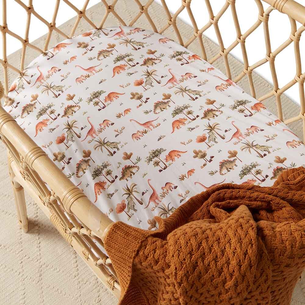 Snuggle Hunny Kids - Dino Bassinet Sheet / Change Pad Cover