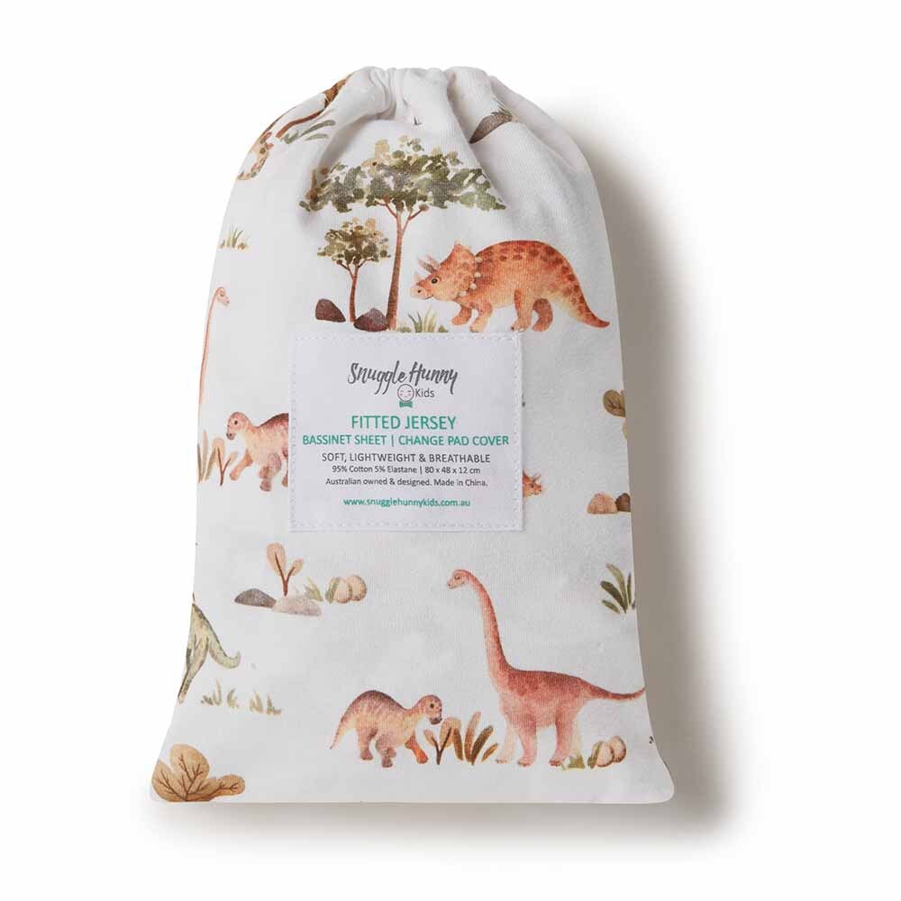 Snuggle Hunny Kids - Dino Bassinet Sheet / Change Pad Cover