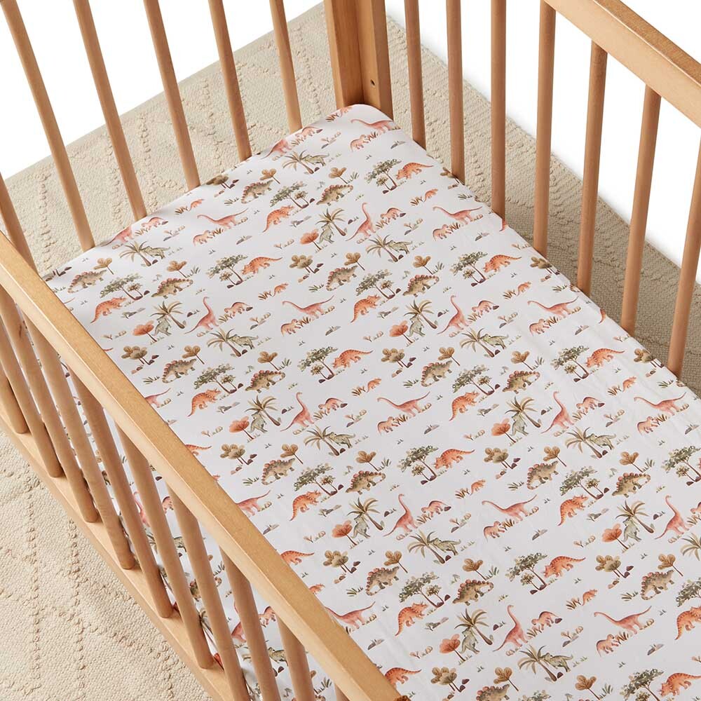 Snuggle Hunny Kids - Dino Fitted Cot Sheet