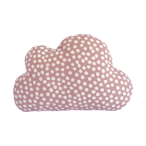 Dusty Pink Dot Cloud Cushion - Little Bambino Bear