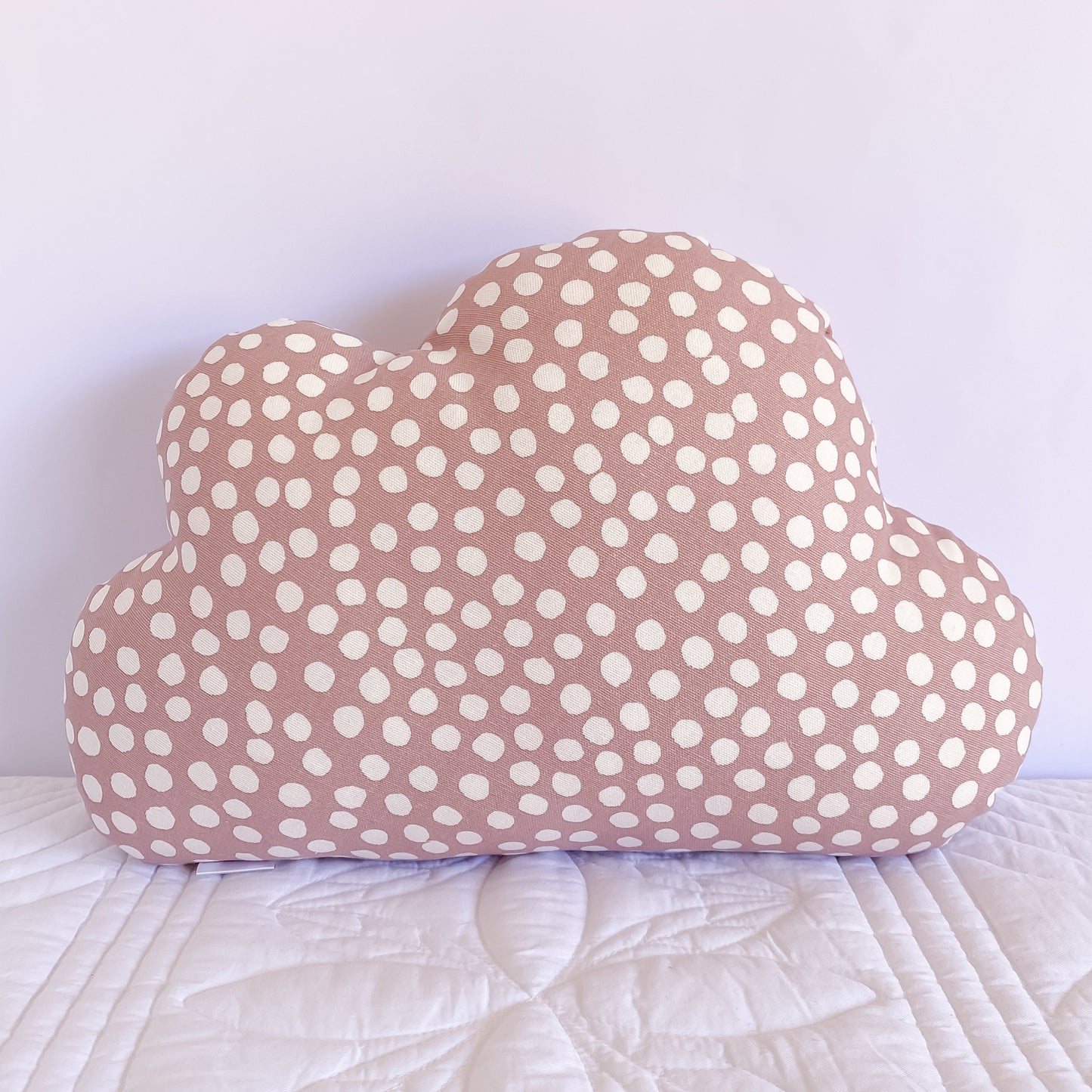 Dusty Pink Dot Cloud Cushion - Little Bambino Bear