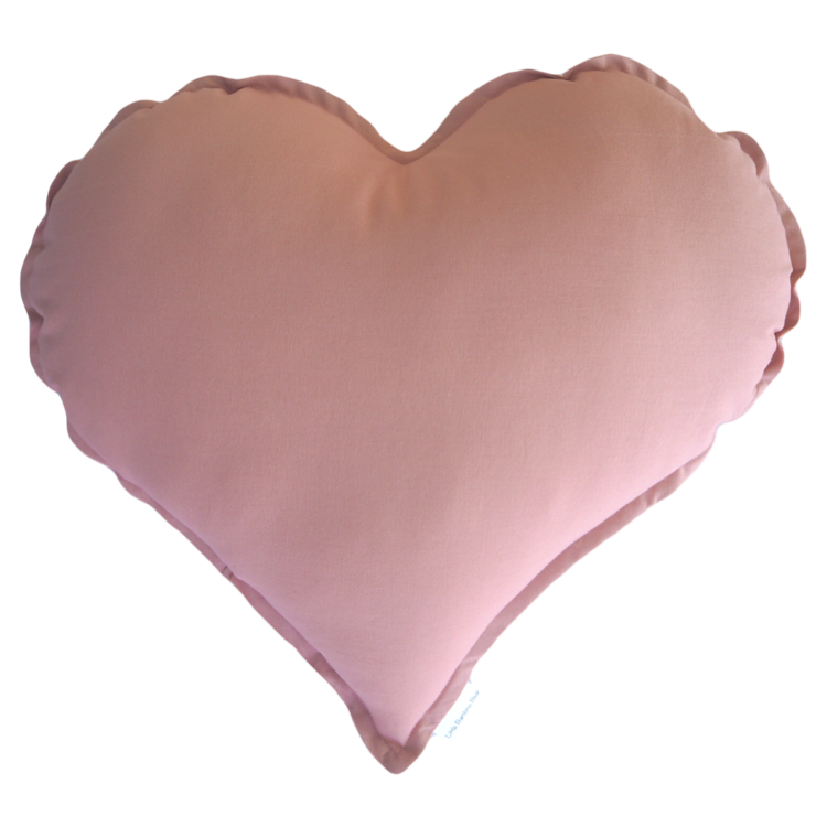 Dusty Pink Heart Cushion - Little Bambino Bear