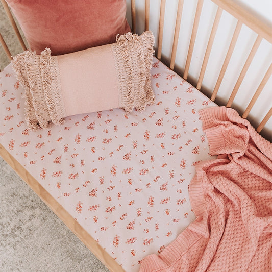 Snuggle Hunny Kids - Fitted Cot Sheet - Milky Way