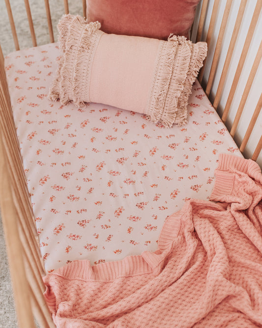 Snuggle Hunny Kids - Fitted Cot Sheet - Milky Way