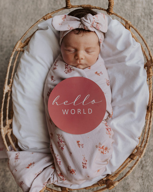 Snuggle Hunny Kids - Jersey Wrap and Topknot Set - Esther