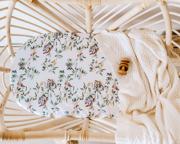Bassinet Sheet / Change Pad Cover - Eucalypt