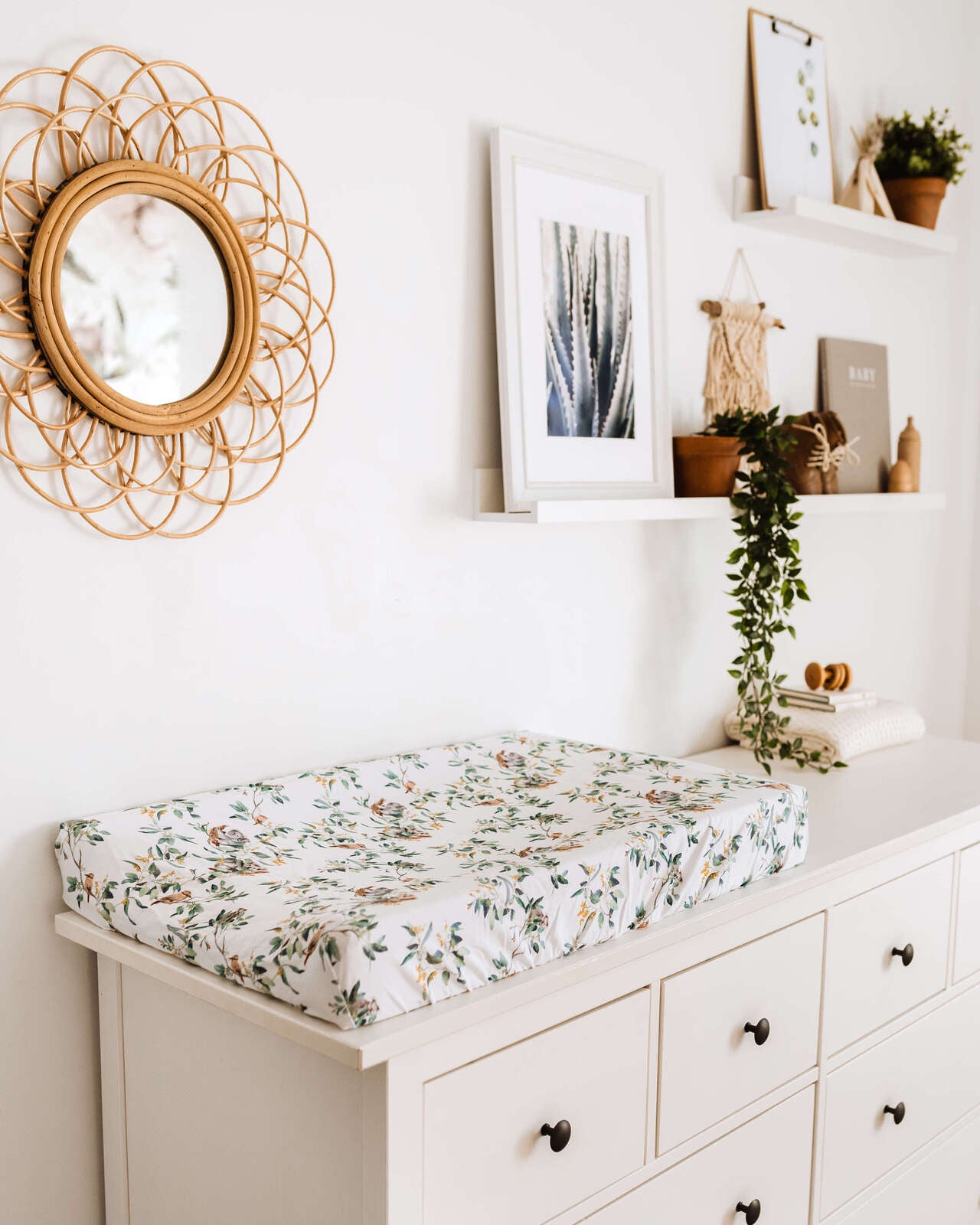 Bassinet Sheet / Change Pad Cover - Eucalypt