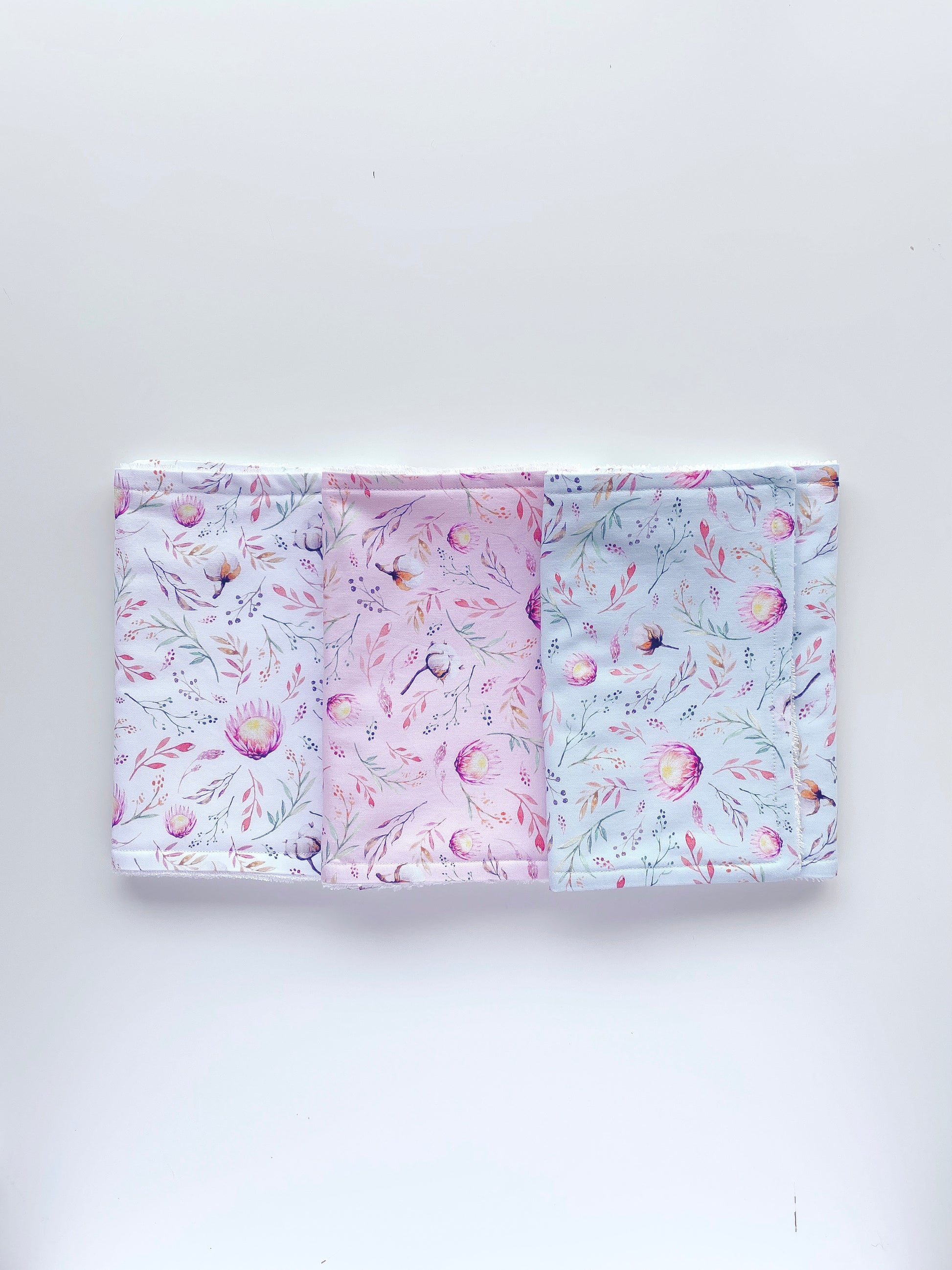 Blue Floral Burp Cloth 