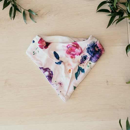 Dribble Bib - Floral Kiss | Snuggle Hunny Kids
