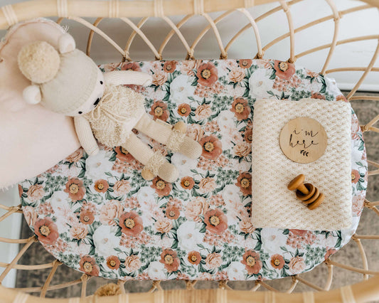 Bassinet Sheet / Change Pad Cover - Florence