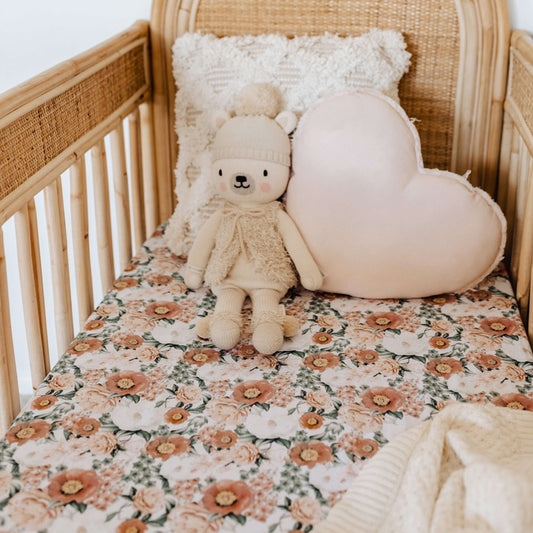 Florence Fitted Cot Sheet - Little Bambino Bear
