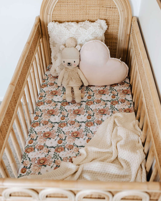 Florence Fitted Cot Sheet - Little Bambino Bear