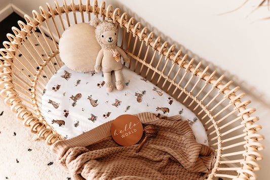 Bassinet Sheet / Change Pad Cover - Fox