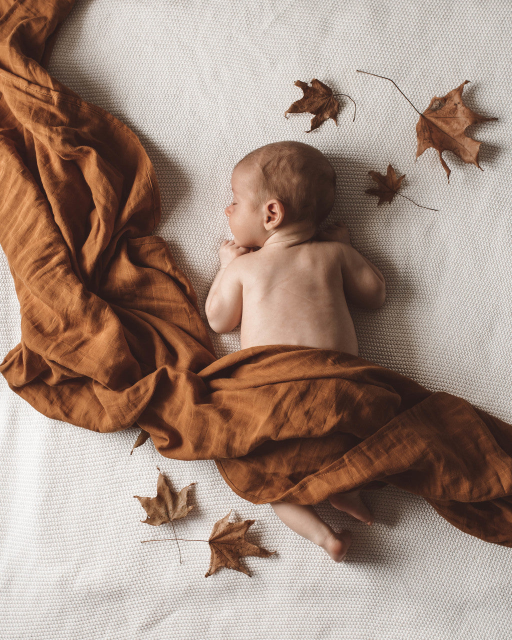 Organic Muslin Wrap - Bronze - Little Bambino Bear