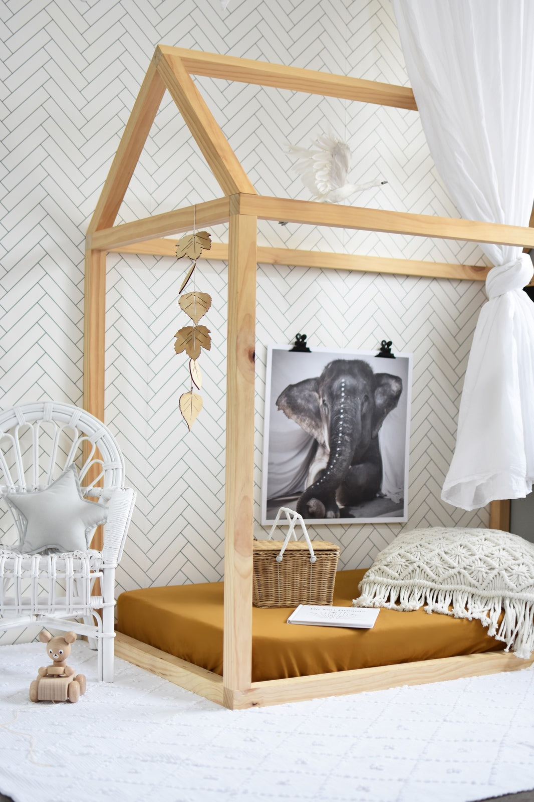 Fitted Cot Sheet - Bronze - Little Bambino Bear