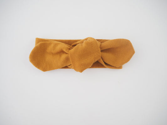 Baby Topknot Headband in Mustard - Little Bambino Bear