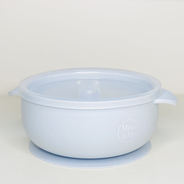 Ice Blue Mini and Me Round Bowl with Lid