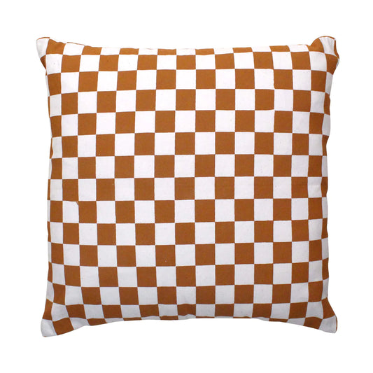 Imani Collective - Checkered Pillow Cover - Rust