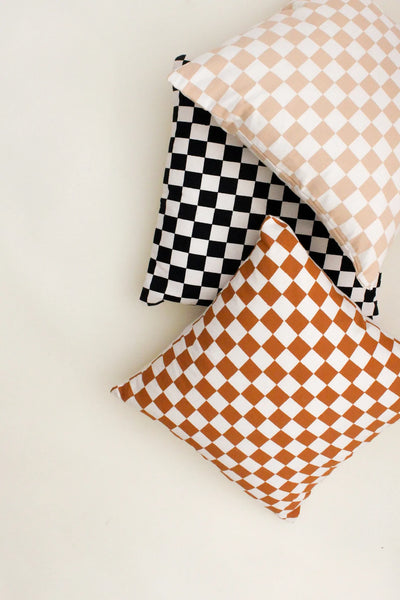 Imani Collective - Checkered Pillow Cover - Rust