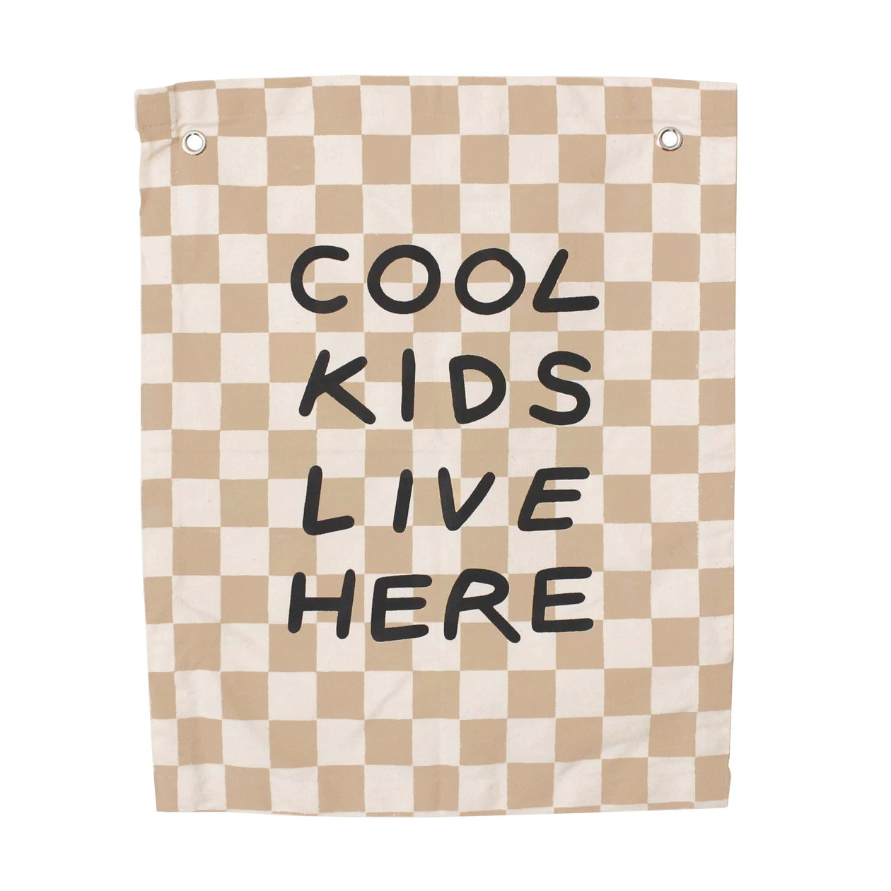 Imani Collective - Cool Kids Banner - Taupe Checkered