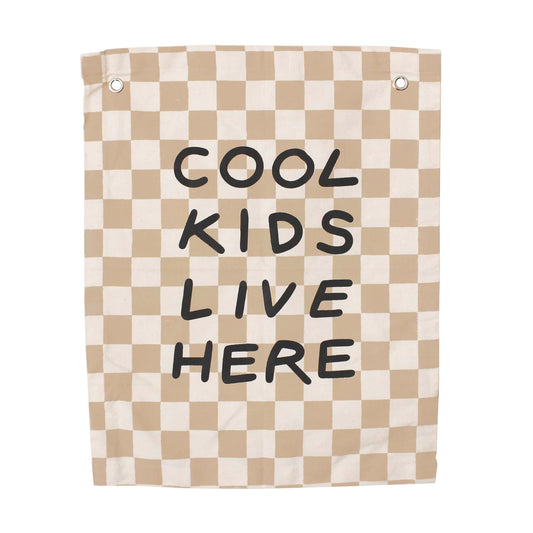 Imani Collective - Cool Kids Banner - Taupe Checkered