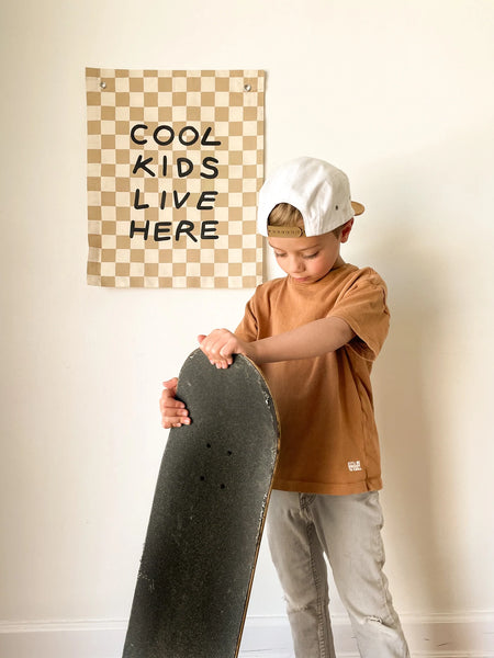 Imani Collective - Cool Kids Banner - Taupe Checkered