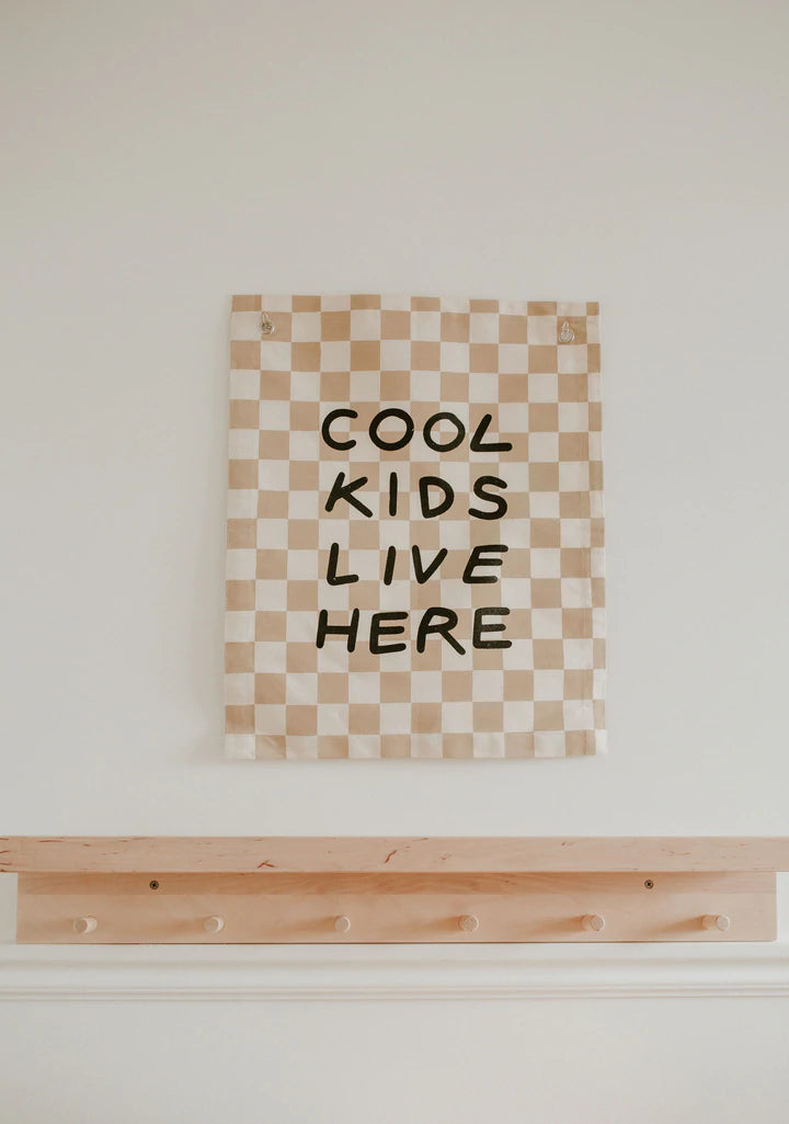 Imani Collective - Cool Kids Banner - Taupe Checkered