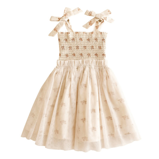 India and Grace - Shirred Tutu Dress - Christmas Floral