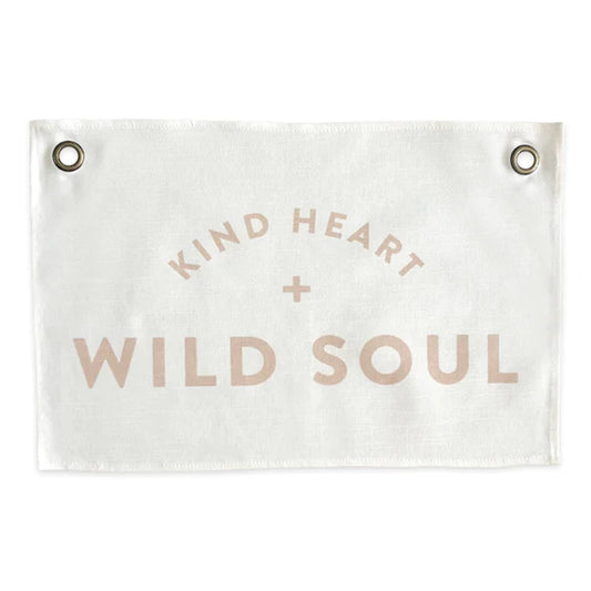 Leonie and the Leopard - Kind Heart Wild Soul Wall Banner